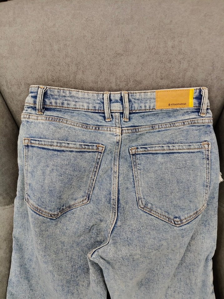 Gri Denim Normal Boy Kadın Jean - Görsel 4