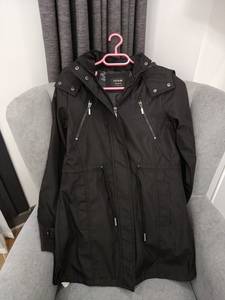 Defacto Siyah Fermuarlı Kadın  Ceket-Mont - Görsel 2