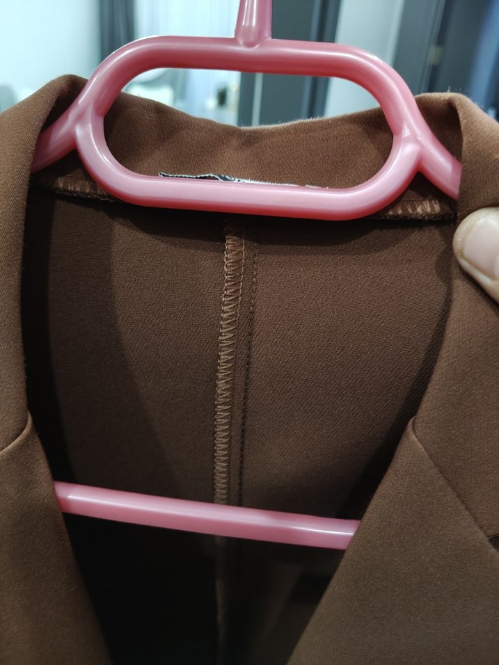 Kahverengi Düğmeli Kadın Blazer Ceket - Görsel 5