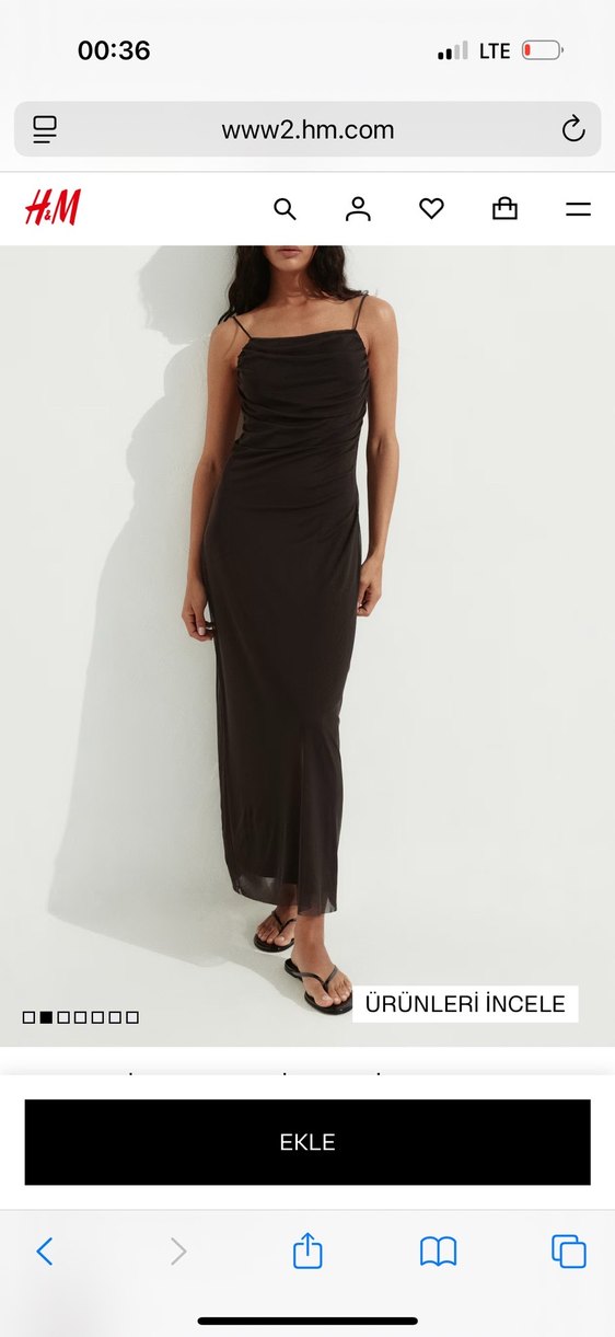 H&M Desenli Uzun Elbise - Görsel 4