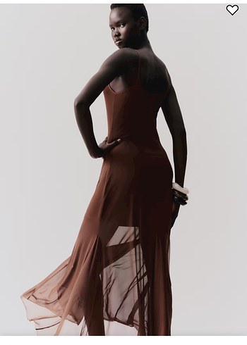 H&M tül detaylı elbise - Görsel 4