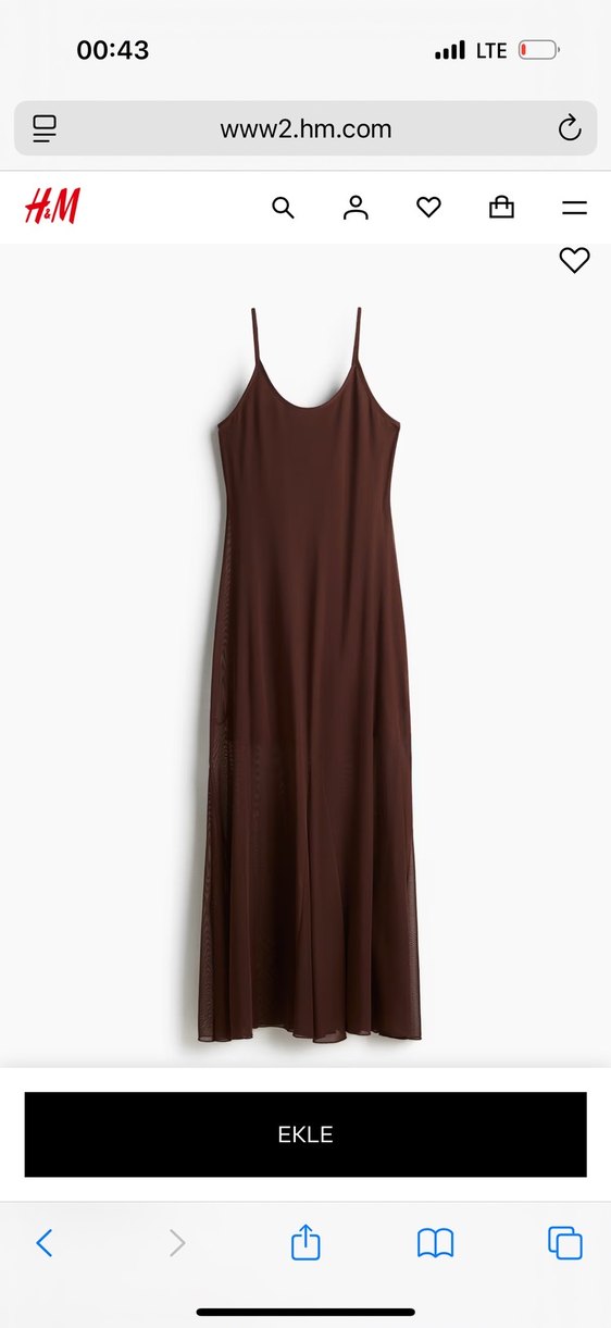 H&M tül detaylı elbise - Görsel 3