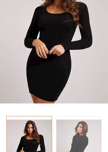 Guess Siyah Uzun Kollu Kalem Elbise - Görsel 2