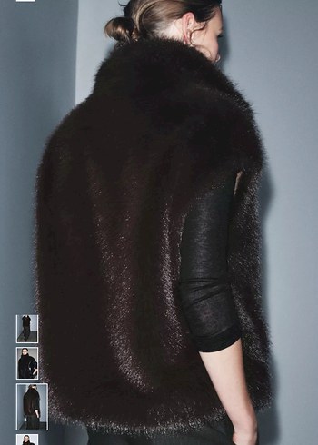 Zara Kürk Yelek - Görsel 7