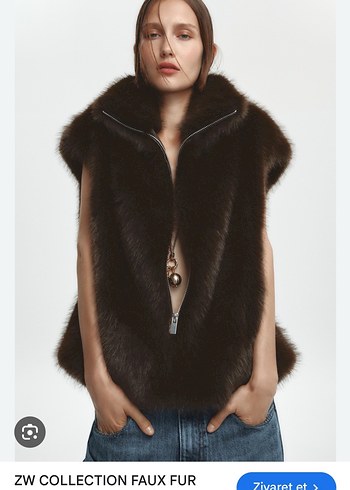 Zara Kürk Yelek - Görsel 2