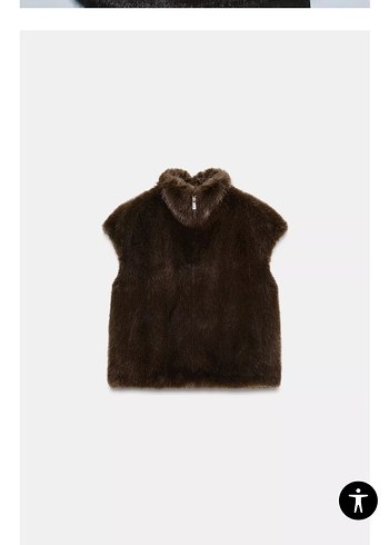 Zara Kürk Yelek - Görsel 4