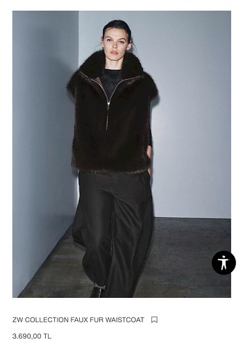 Zara Kürk Yelek - Görsel 3