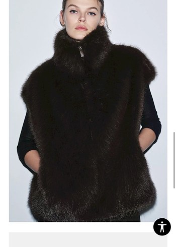 Zara Kürk Yelek - Görsel 5