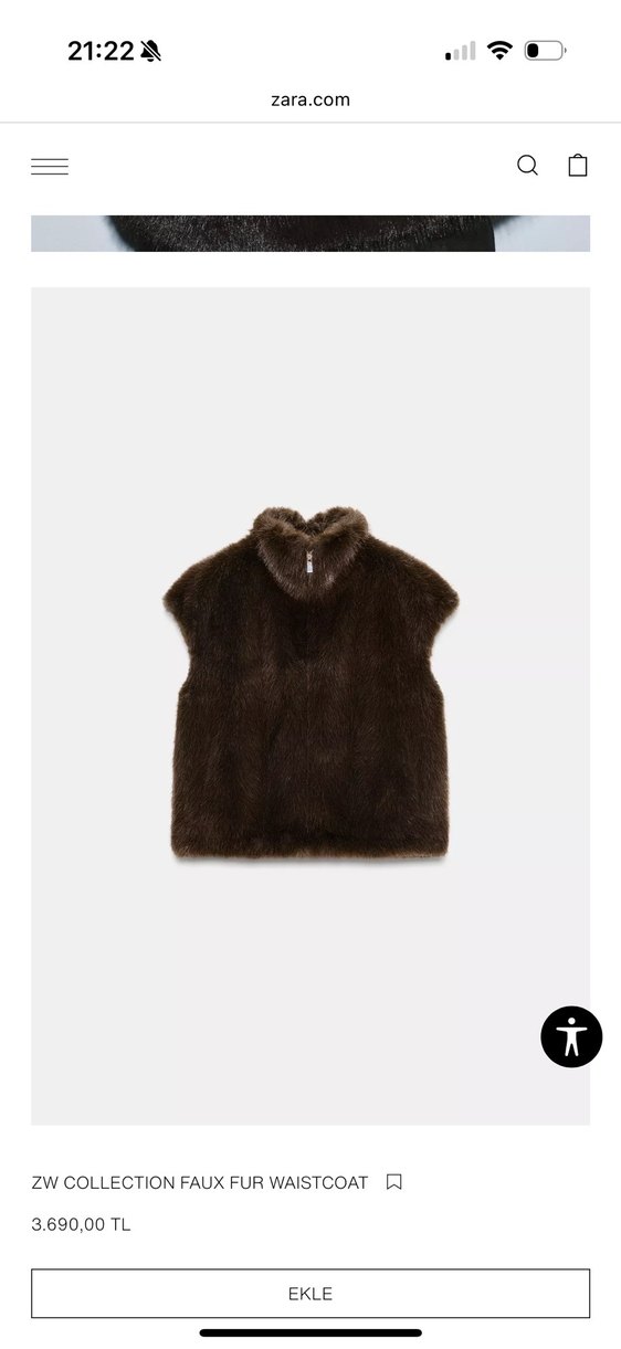 Zara Kürk Yelek - Görsel 4