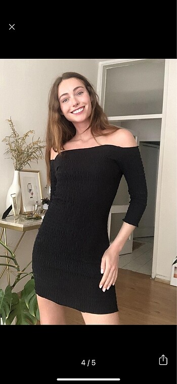 xs Beden Trendyolmilla omzu açık elbise