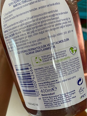  Beden Renk Nivea makyaj temizleyici ve tonik