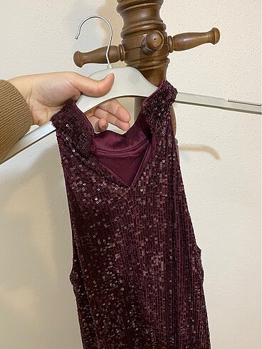 Abiye payetli elbise - Görsel 5