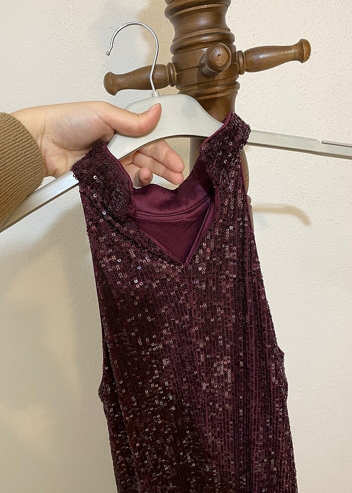 Abiye payetli elbise - Görsel 5