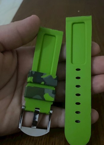  Beden Panerai Yeşil Kamuflaj Erkek Saat Kayışı
