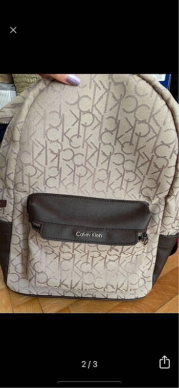 Calvin Klein Calvin Kelin kahve krem sırt çantası