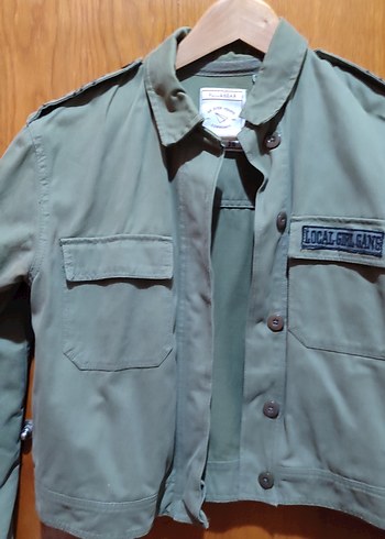 Düğmeli haki i Denim Kadın Ceket - Görsel 2