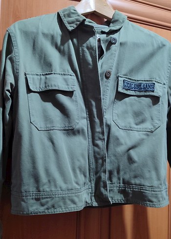 Düğmeli haki i Denim Kadın Ceket - Görsel 4