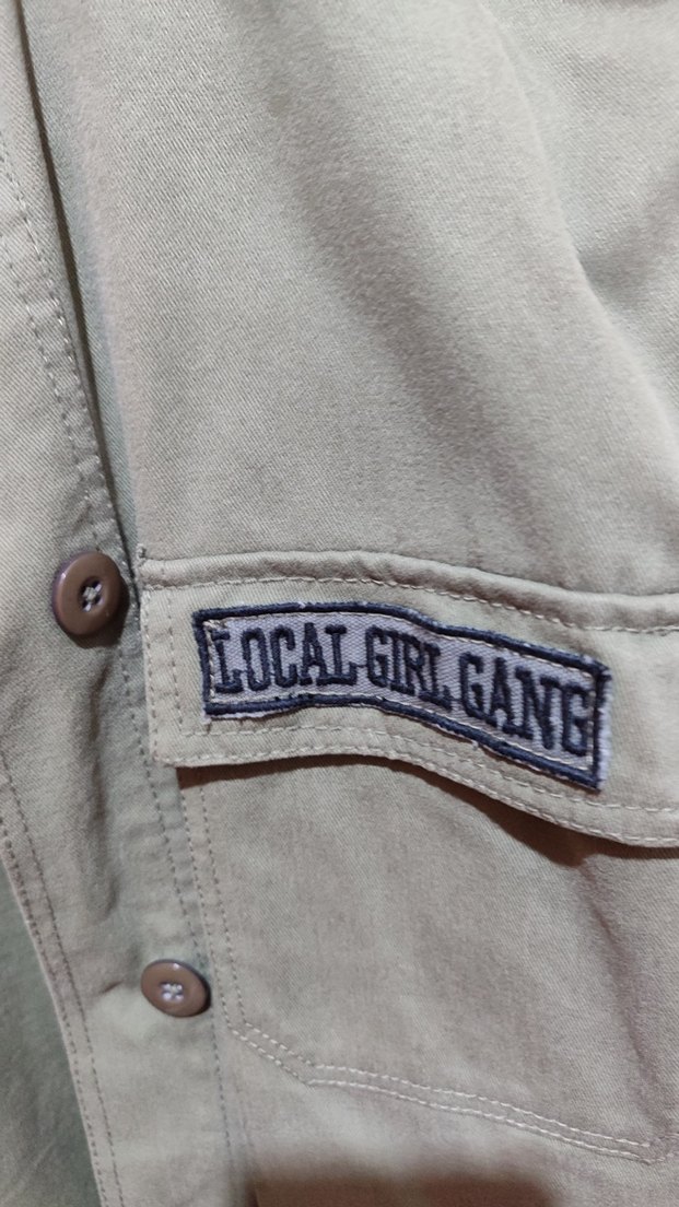 Düğmeli haki i Denim Kadın Ceket - Görsel 3