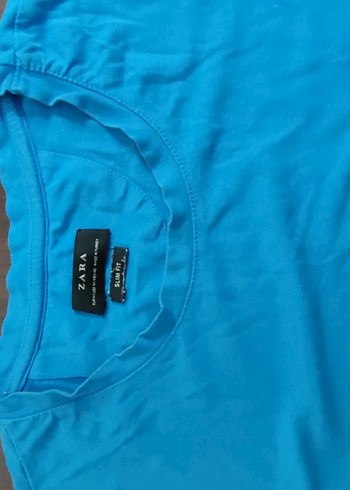 Mavi Kısa Kollu Erkek Tişört - Görsel 5