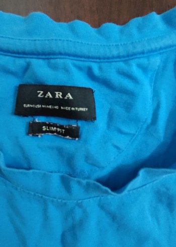 Mavi Kısa Kollu Erkek Tişört - Görsel 3