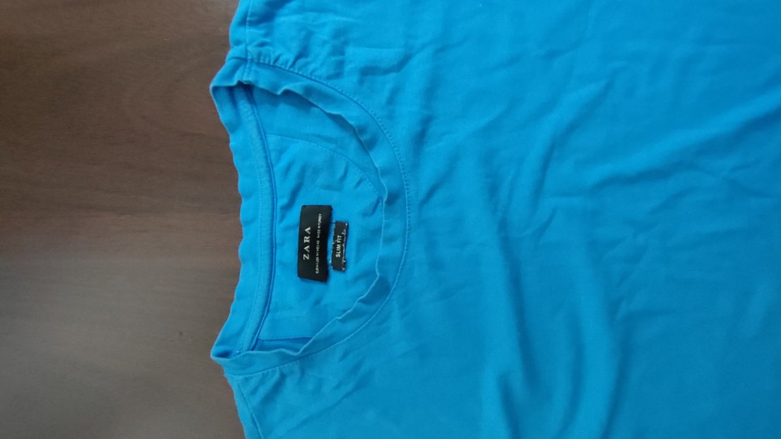 Mavi Kısa Kollu Erkek Tişört - Görsel 5