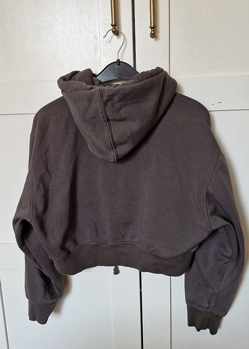 m Beden siyah Renk Kapüşonlu Crop Sweatshirt