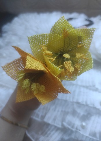  Beden sarı Renk iğne oyası el işi kristal tesbih