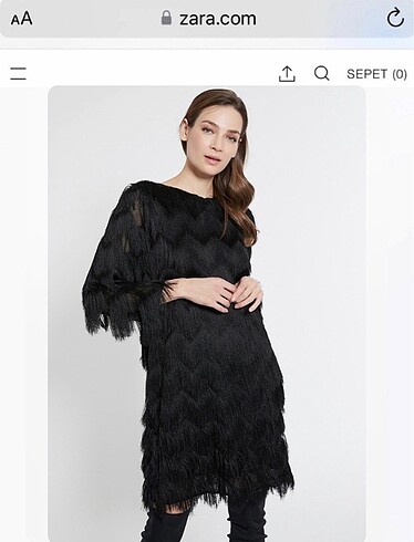 Zara Püskül Detay Elbise L Beden
