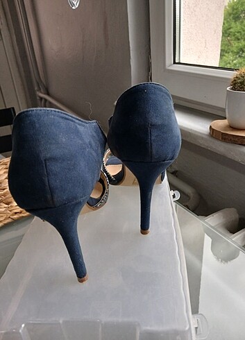 38 Beden çeşitli Renk Lacivert Süet Stiletto