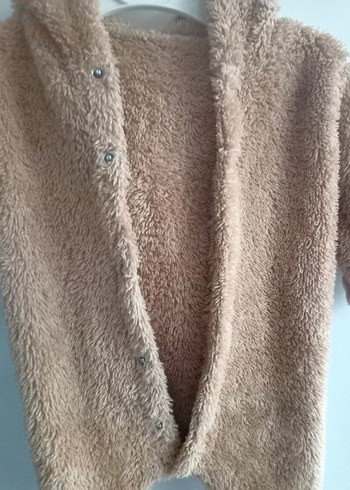 Kahverengi Peluş Bebek Tulumu - Görsel 4