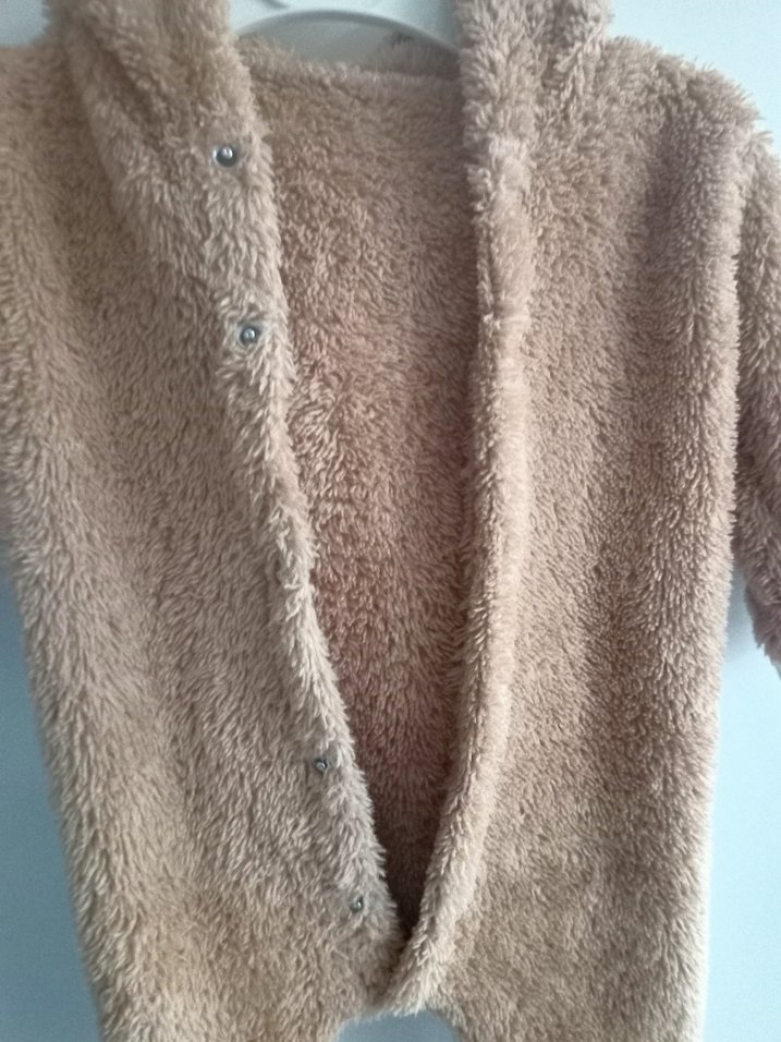 Kahverengi Peluş Bebek Tulumu - Görsel 4