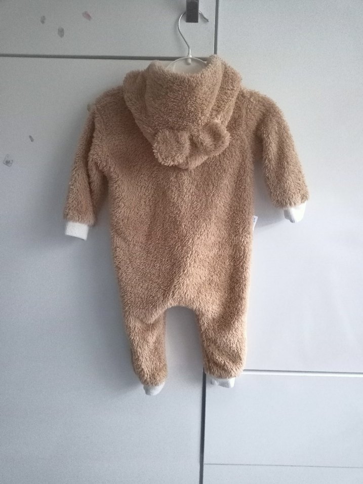 Kahverengi Peluş Bebek Tulumu - Görsel 2