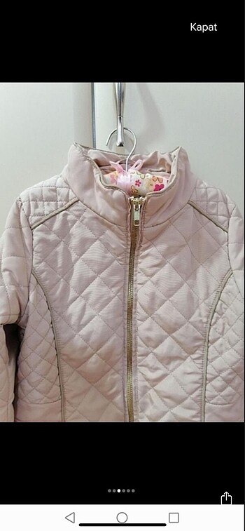 7 Yaş Beden ten rengi Renk H&M marka kız çocuk mont