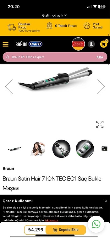 Braun IONTEC saç maşası 24 cm - Görsel 4