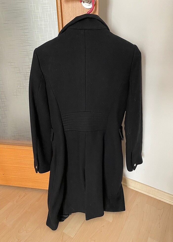 Zara siyah kaşe mont - Görsel 3