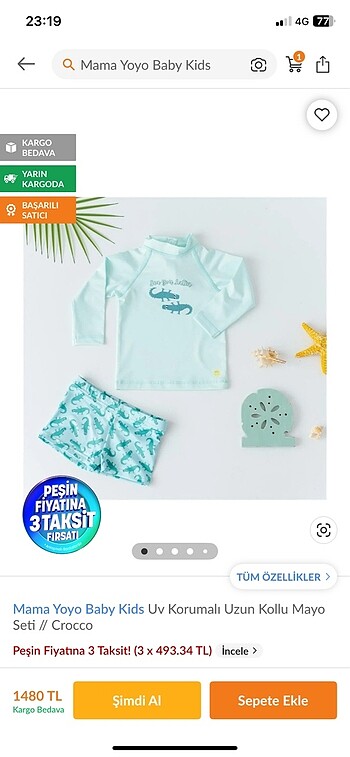 Mamayoyo UV korumalı bebek mayo - Görsel 6