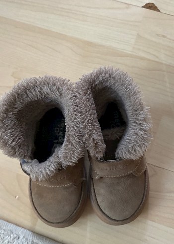 Çocuk Bej Süet Kürklü Bot - Görsel 6