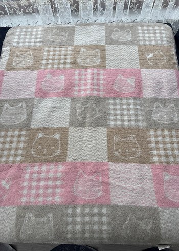 Pembe Pastel Örgü Çocuk Battaniyesi - Görsel 3