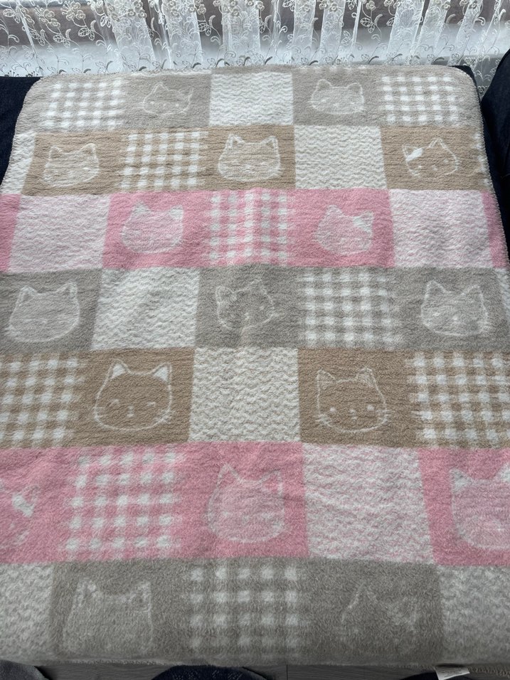 Pembe Pastel Örgü Çocuk Battaniyesi - Görsel 2