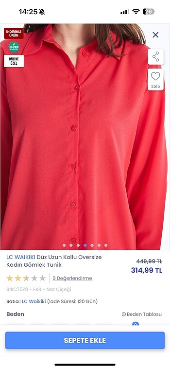LC Waikiki Lc waikiki nar çiçegi tunik