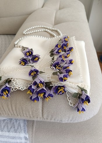 iğne oyası tesbihli mevlid örtüsü - Görsel 8