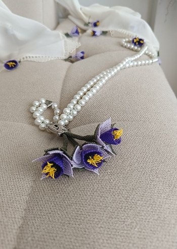 iğne oyası tesbihli mevlid örtüsü - Görsel 7