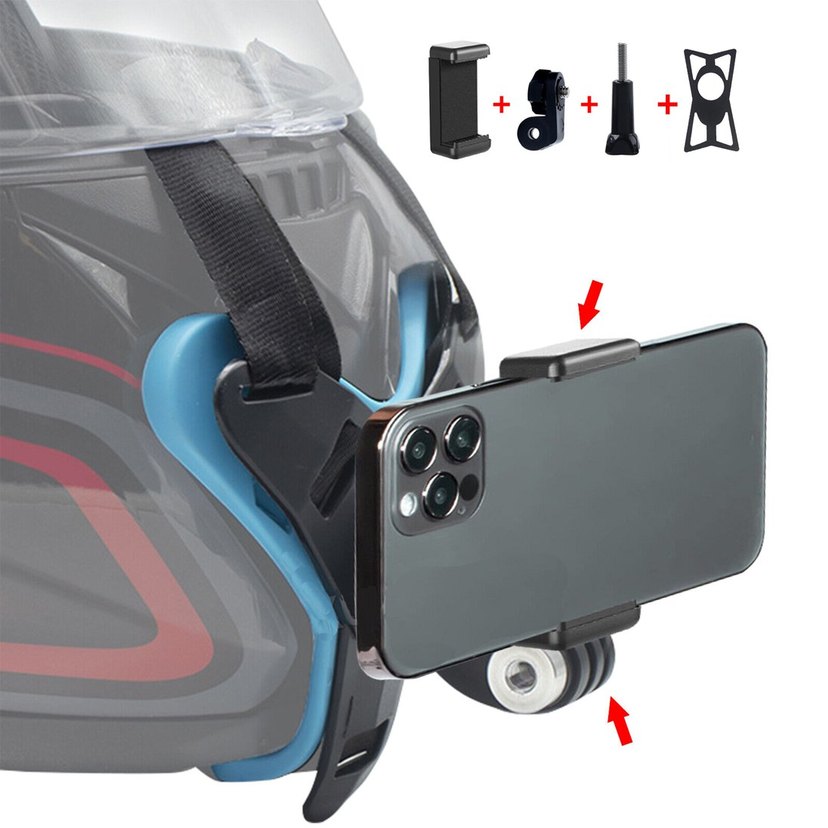 Motosiklet Kask Telefon Tutacağı Aparatı - Görsel 2