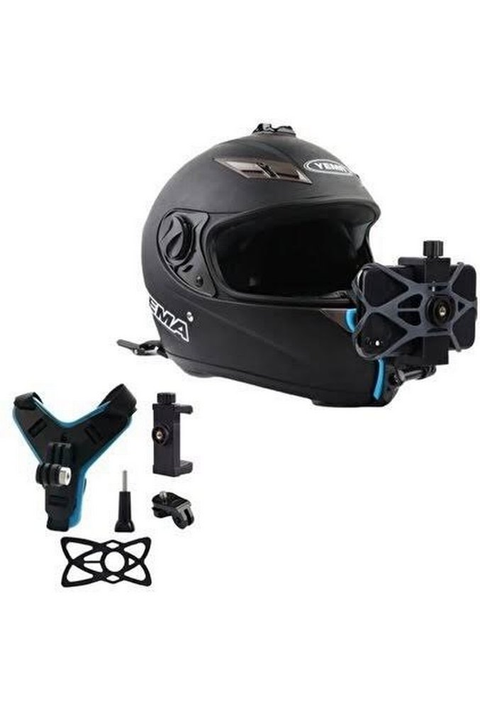 Motosiklet Kask Telefon Tutacağı Aparatı - Görsel 3