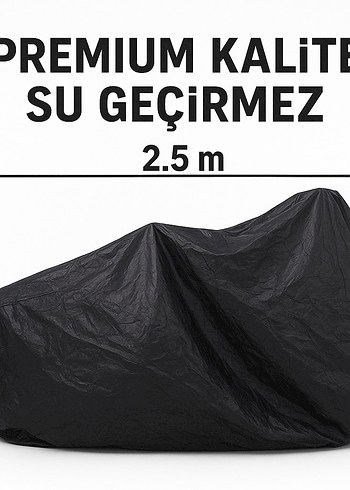 Su Geçirmez Siyah Motor Örtüsü 2.5x1.5 mt - Görsel 2