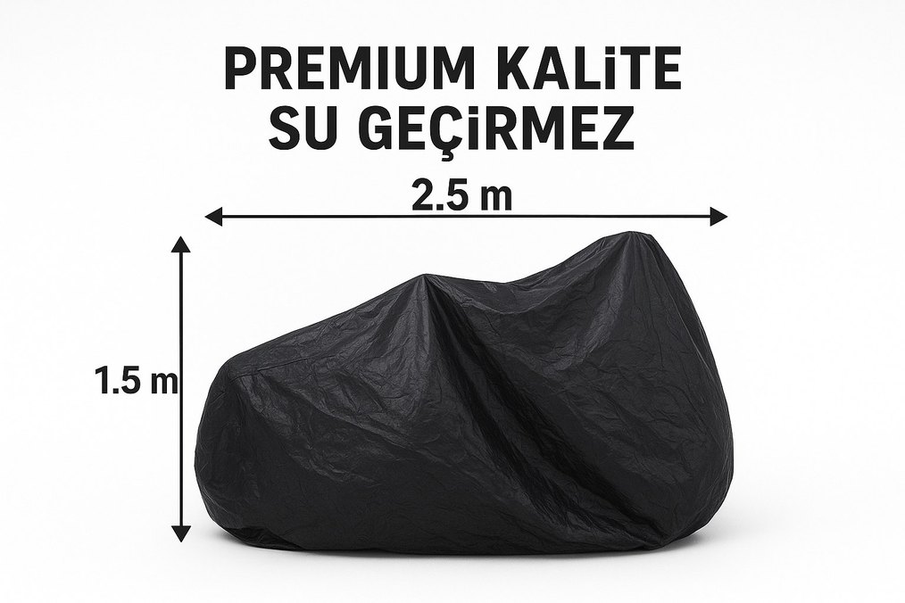 Su Geçirmez Siyah Motor Örtüsü 2.5x1.5 mt - Görsel 2