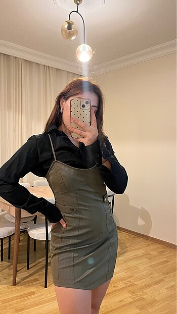 m Beden haki Renk Bershka Elbise