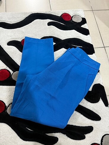 44 Beden MAVİ KETEN PANTOLON