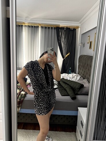 Mango LEOPAR MİNİ ELBİSE