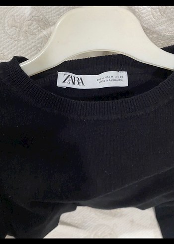 Siyah zara triko crop